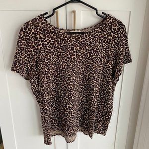 EUC Sezane André T-Shirt - Leopard Print - Size XL